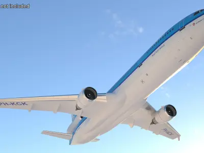  KLM McDonnell Douglas MD-11 Rigged for Maya 