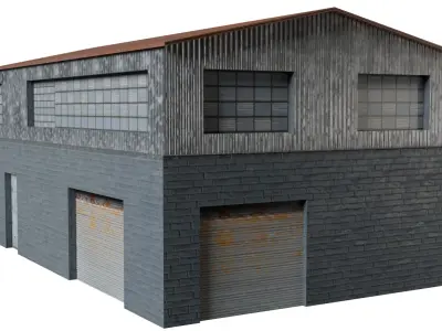 Warehouse 1 Low-poly 3D model purchase