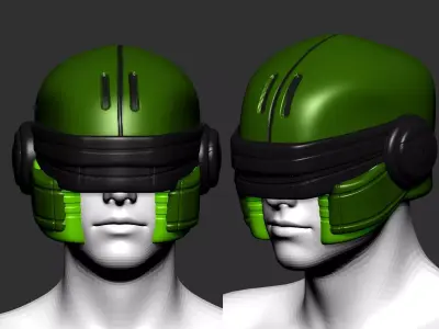 helmet high poly sculpt 3d printable  3D model 92