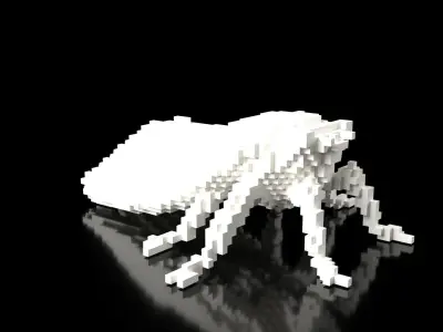 Cicada Minecraft Voxel Low-poly 3D model