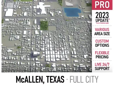 McAllen  Low-poly 3D model