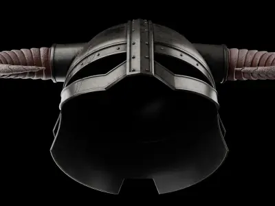 Viking Helmet 3D model