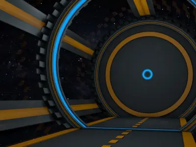 Sci Fi Tunnel 3D model