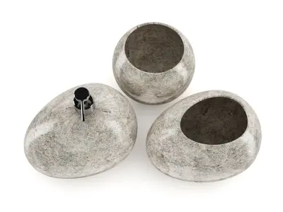 Stone Bathroom Fixtures 3D model