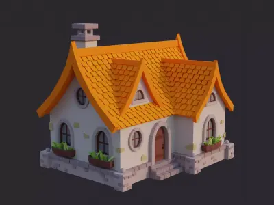 Cartoon House 11 3D model