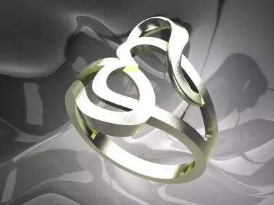 Plain Light Women Ring 3D print model