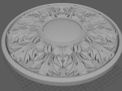 rosette ornate ceiling medallion 3D model buy