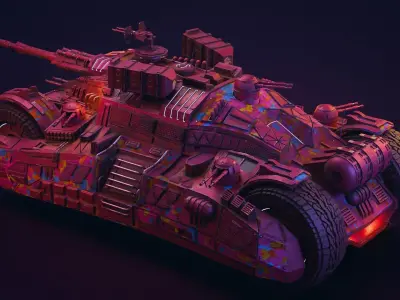Chonky Military Tank - DSZarts 3D model