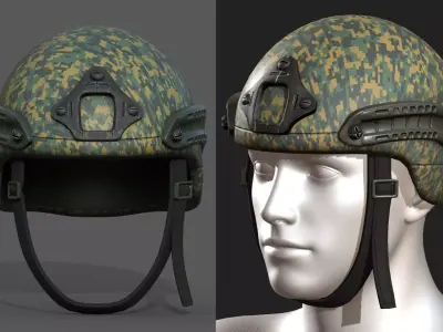 Helmet scifi military combat 3d model  Low-poly 3D model