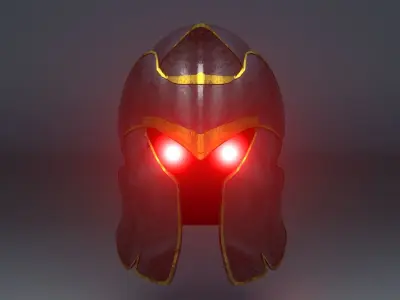 Knight helmet  Low-poly 3D model