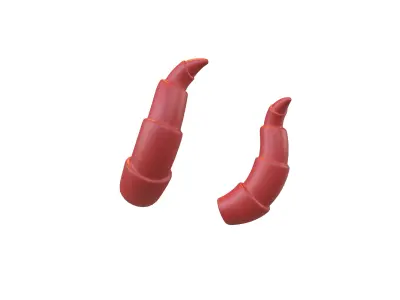 Demon Horn v2 001 Low-poly 3D model