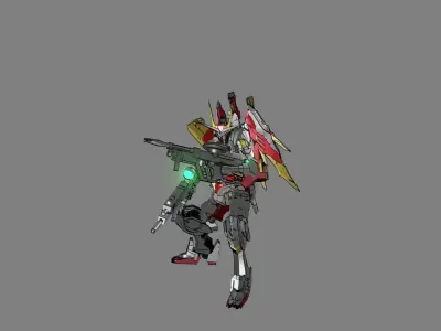 Attacker Gundam 16 A 3D model