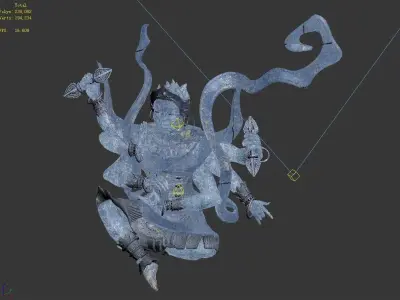 Magic Palace - Religion - Buddha stone 01 3D model