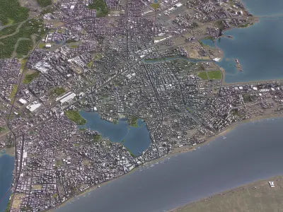 Jiujiang - 3D City Model Low-poly 3D model