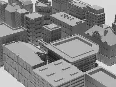 City Building Kitbash Pack 3D model buy