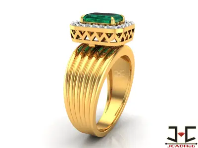0243 - Gold Cocktail Ring - JCADHub 3D print model
