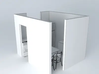 Kitchen interior Free 3D model