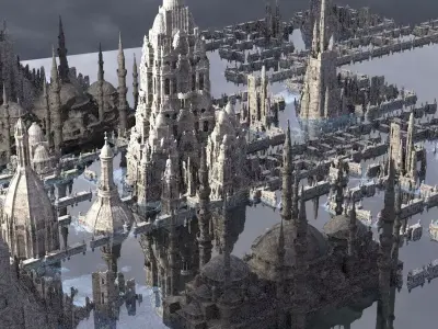 Muslim Crusades Arab architecture Kit bash 3D model