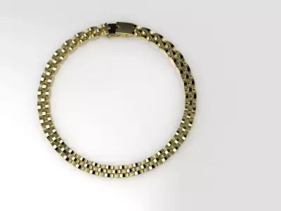 panther chain bracelet light weight single cast 3D print model