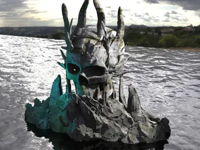 Azathoth Temple Crown Rock 3D model