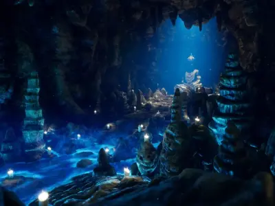 Ancient Modular Fantasy Cave - UE4 Low-poly 3D model
