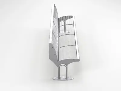 Metal Parkbench 3D model