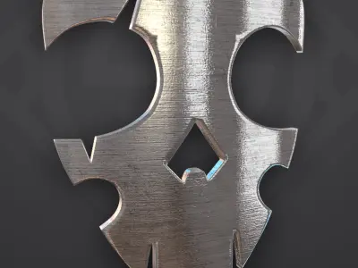 Medieval Silver Skull Pendant  3D print model