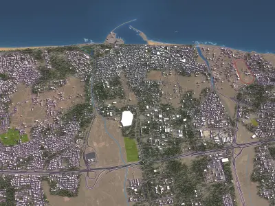 Muscat - Sultan Haitham City Low-poly 3D model