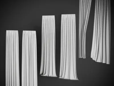 Wind Curtain Low-poly 3D model