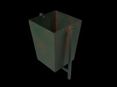 Trash can Low-poly 3D model