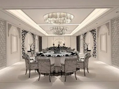 Business Restaurant - Coffee - Banquet  38 3D model