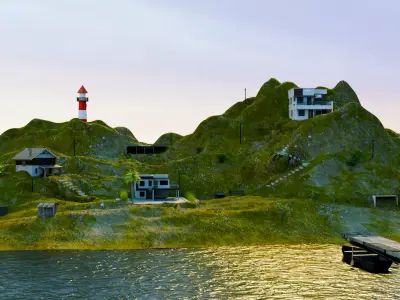 Isolated Island 3D model