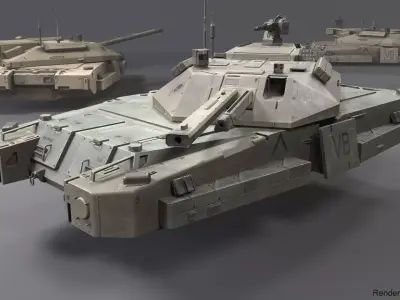 Connelly hover tank Low-poly 3D model