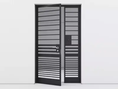 Aluminium door 37 3D model