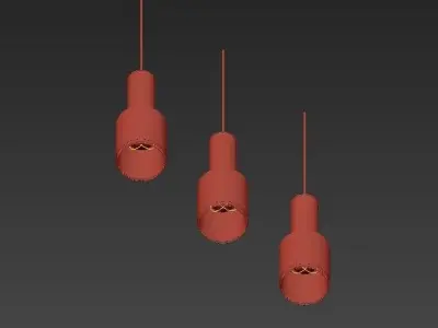 Jacksons three pendant lights hanging 3D model