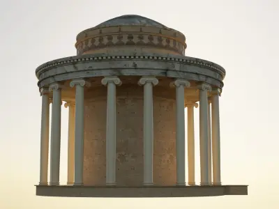 Ancient round temple  Free 3D model