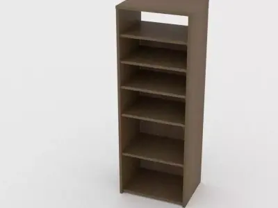 Simple box design book shelf 3D model