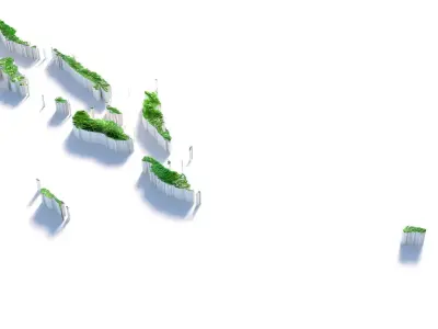 Solomon Islands Terrain Country 3D model