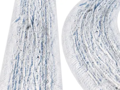 Ultra realistic Snow road 3D model