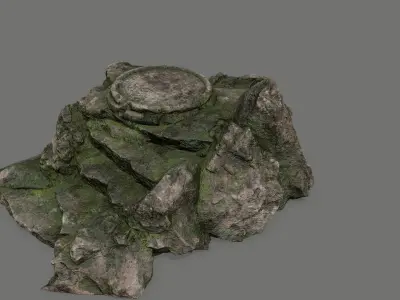Ladder Ruin Low-poly 3D model 4