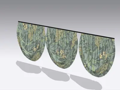 Curtain Low-poly 3D model
