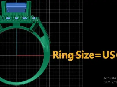 Women Ring light weight ring 3d printable model   3D print model