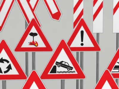 Road signs 1 3D model