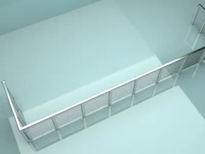 Balcony railing Free low-poly 3D model