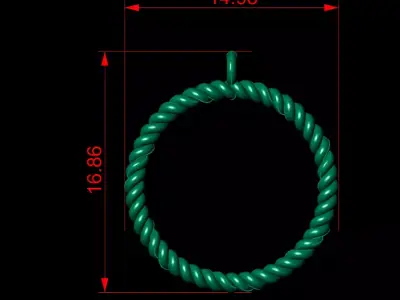 Pendant P201 3D Print Model 3D print model