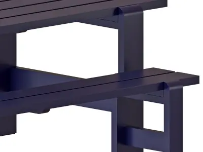 Hay Weekday Table and Bench 3D model