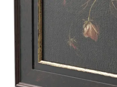 Classic frame with floral still life 3D model