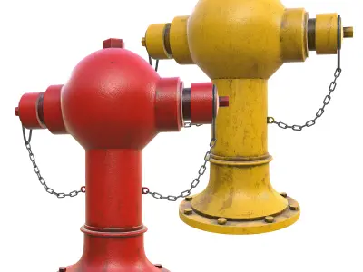 Street Hydrant 03 Low-poly 3D model