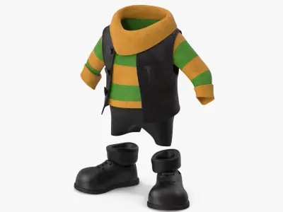  Cartoon Costume Black 