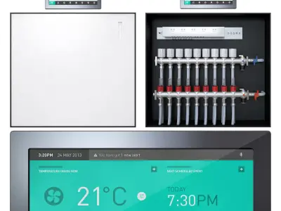Heating system smart home 3D model
